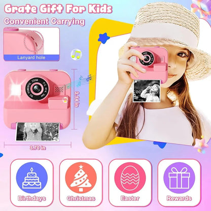 Appareil photo numérique à impression instantanée pour enfants,